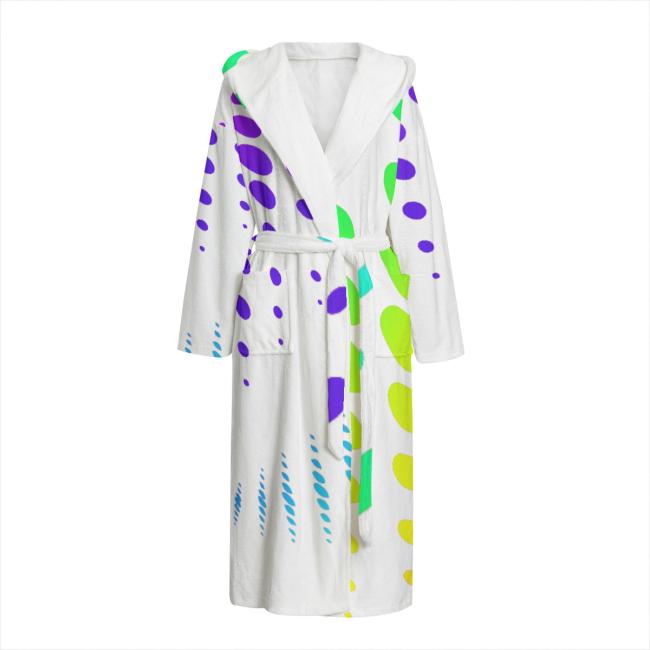 Bunter Bademantel Chiquito aus Flanell – flauschig & farbenfroh, Größen S–2XL